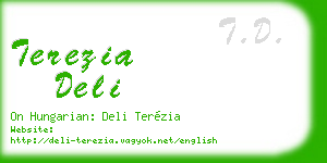 terezia deli business card